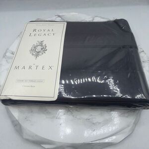 ROYAL LEGACY BY MARTEX Luxury 250 Thread Count Charcoal Flat Full Size Sheet-NEW